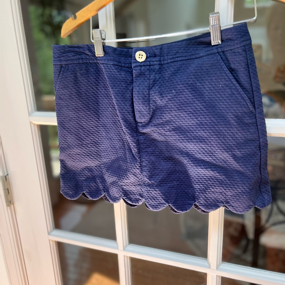 Lilly Pulitzer Navy Textured Skort